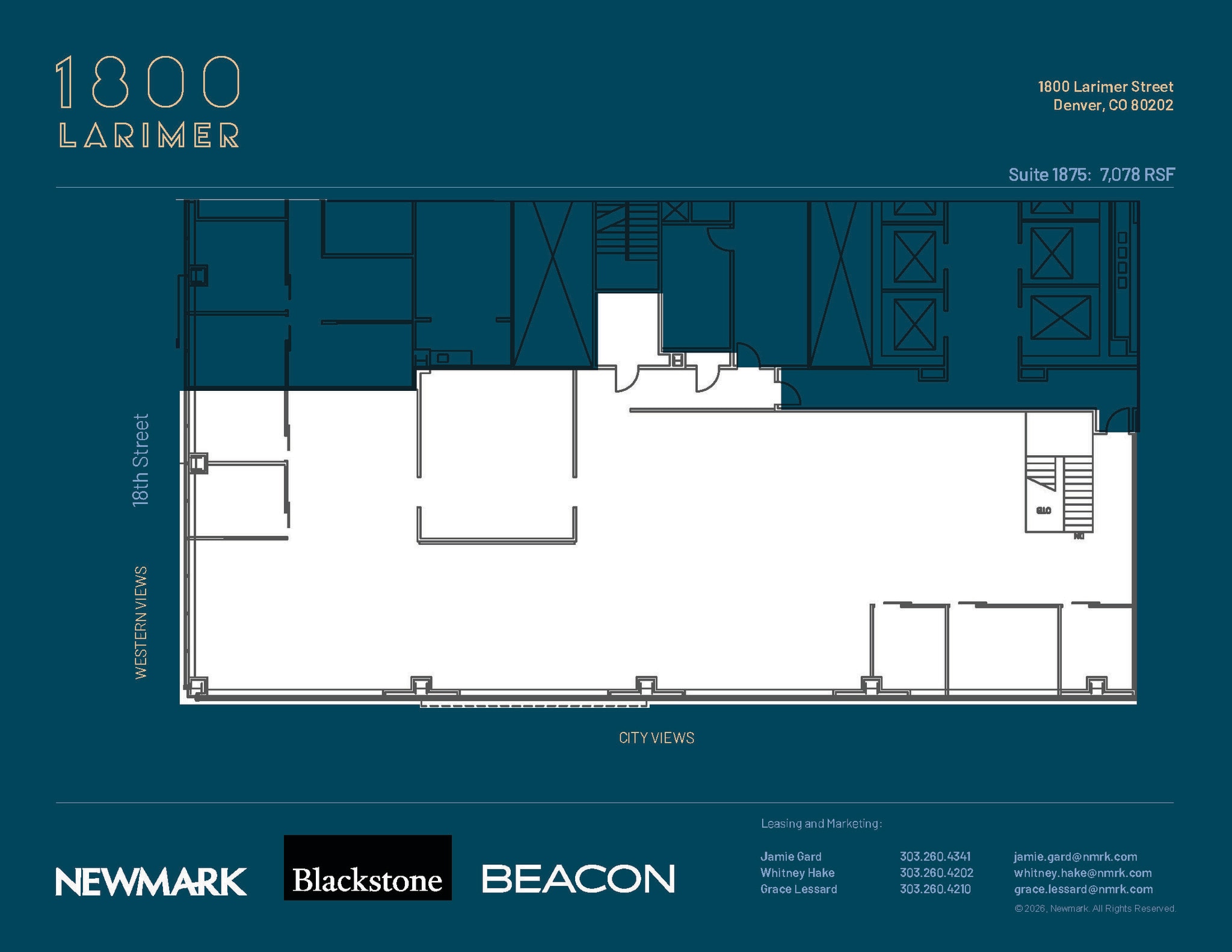 1800 Larimer St, Denver, CO à louer Plan d’étage– Image 1 sur 1