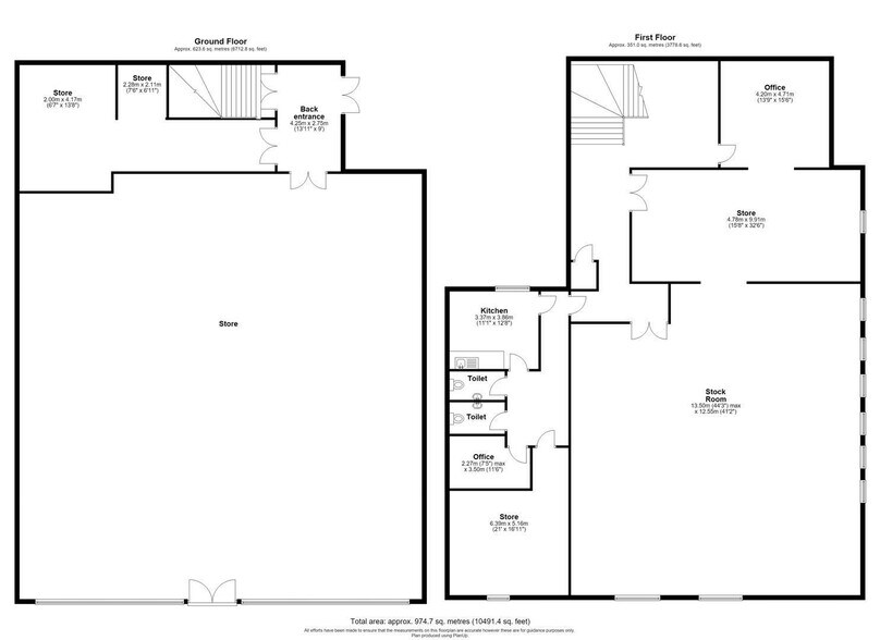 6-14 Stratford St, Nuneaton à louer - Plan d’étage – Image 2 sur 2