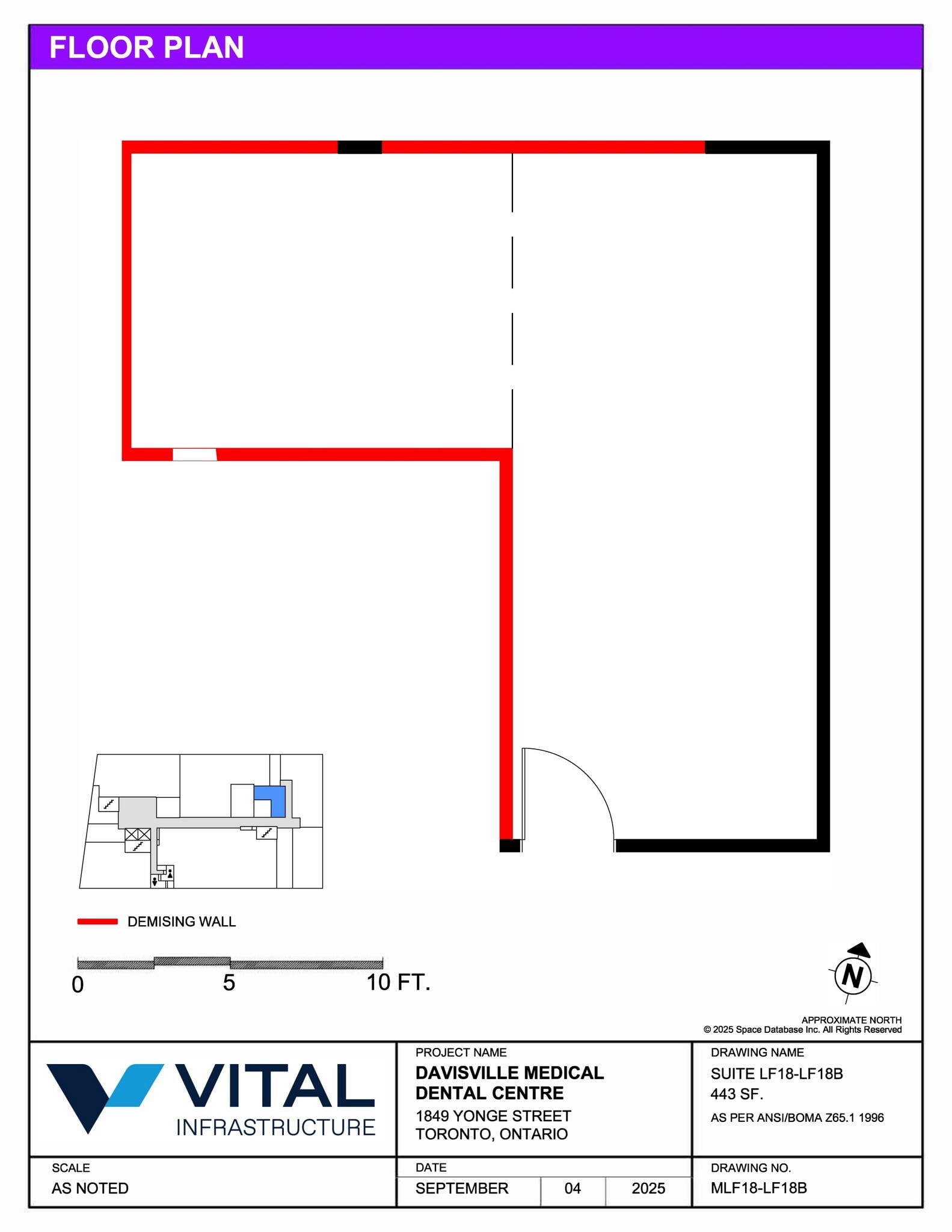 1849 Yonge St, Toronto, ON à louer Plan d’étage– Image 1 sur 1