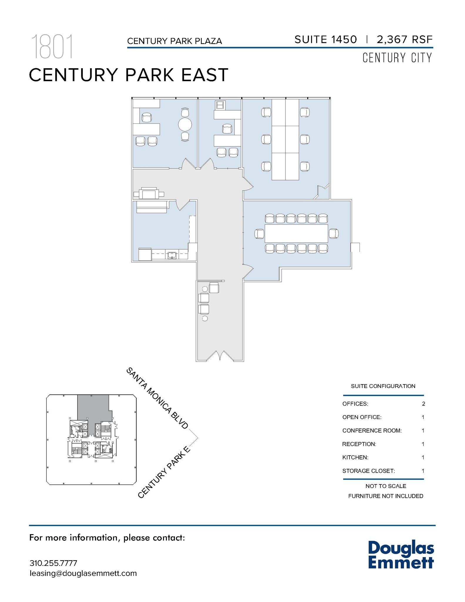 1801 Century Park E, Los Angeles, CA à louer Plan d’étage– Image 1 sur 1