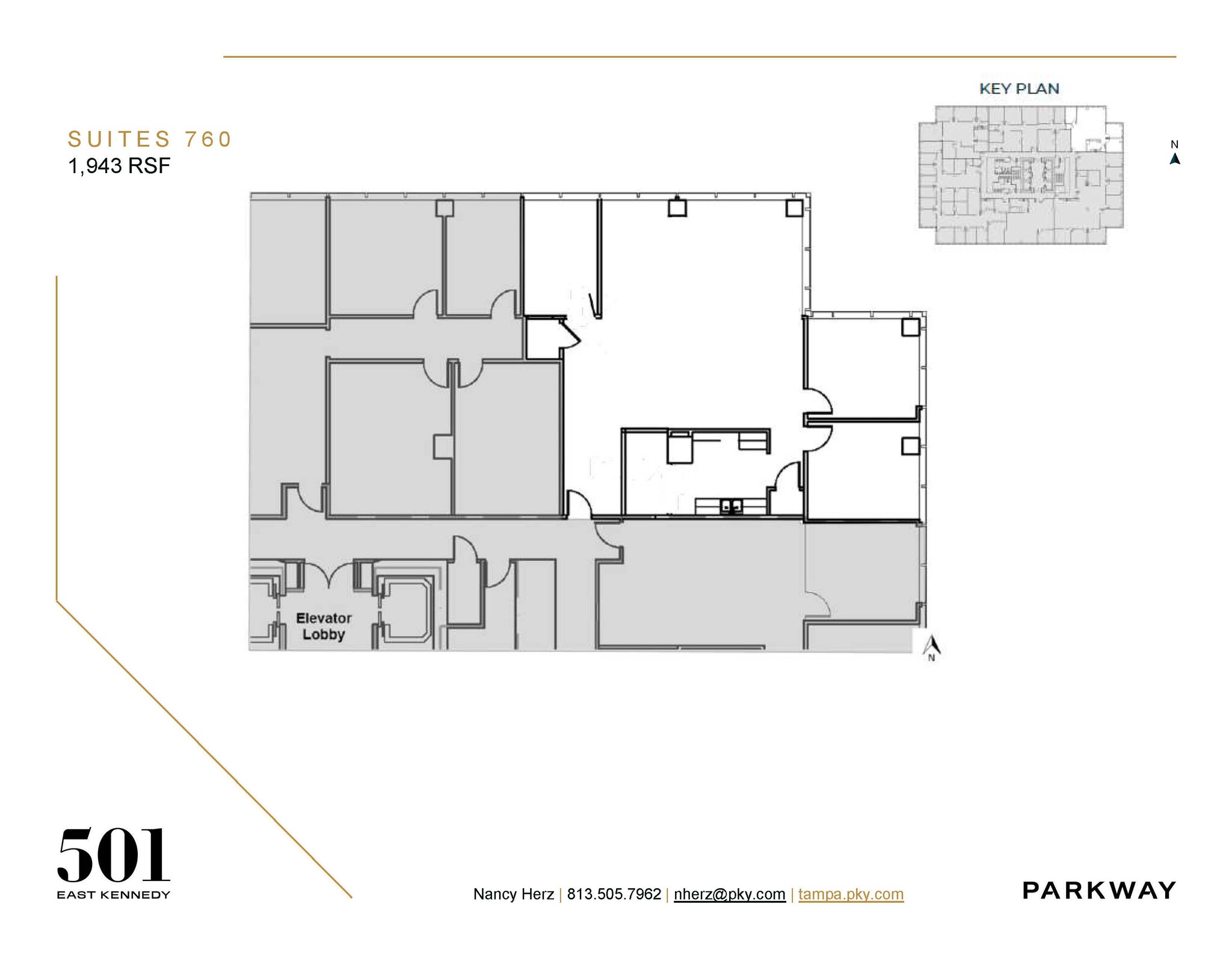 501 E Kennedy Blvd, Tampa, FL à louer Plan d’étage– Image 1 sur 3