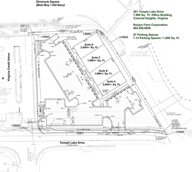201 Temple Lake Dr, Colonial Heights, VA à louer - Plan de site – Image 3 sur 3