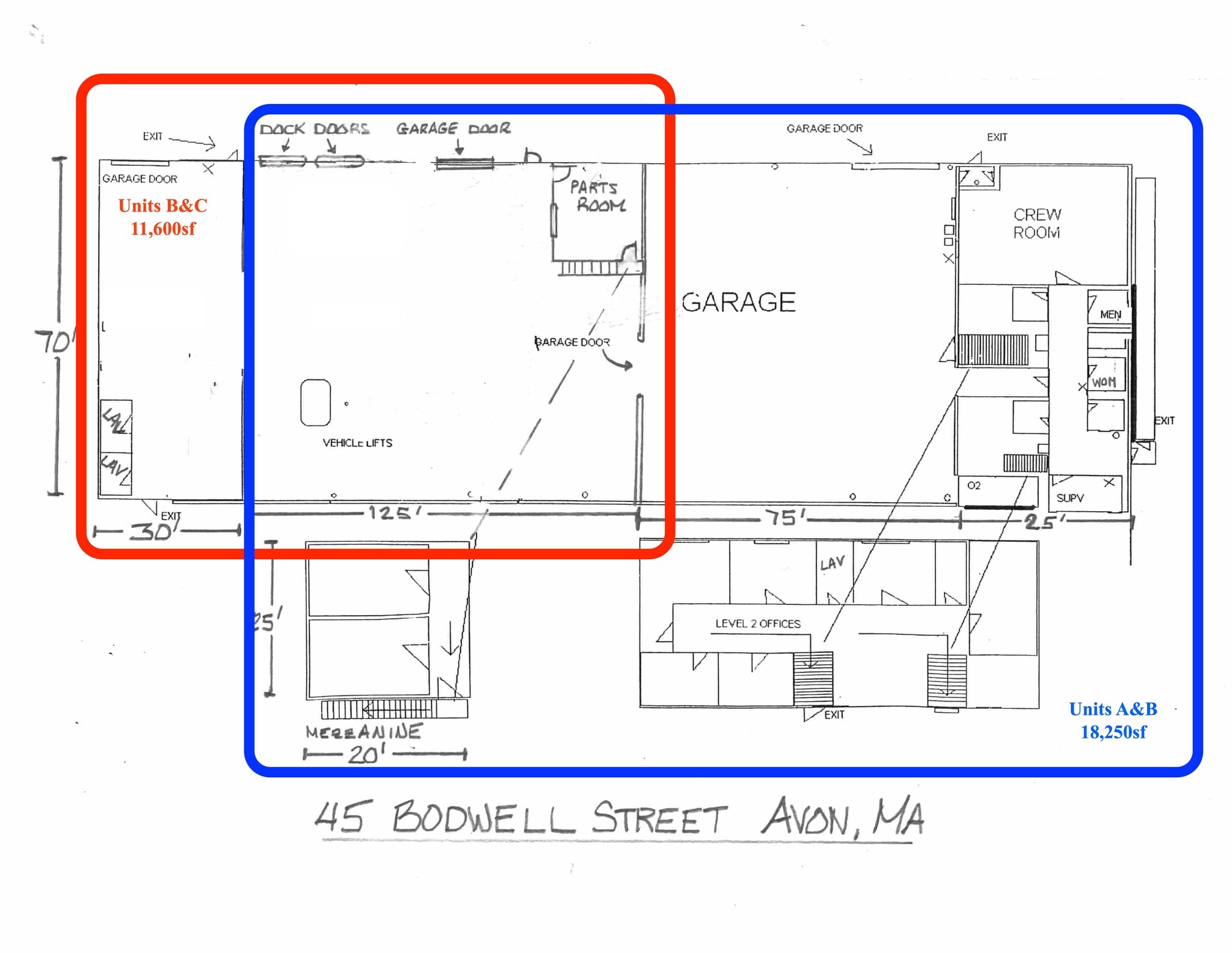 45 Bodwell St, Avon, MA à louer Plan de site– Image 1 sur 1