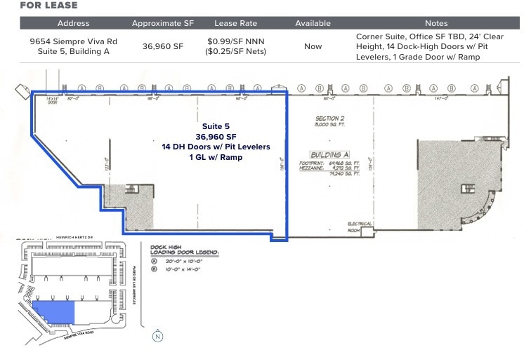 9654 Siempre Viva Rd, San Diego, CA à louer Plan d’étage– Image 1 sur 4