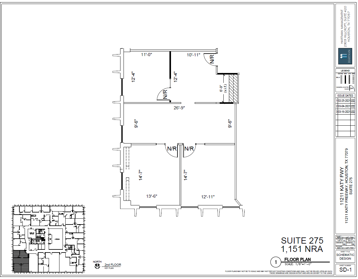 11211 Katy Fwy, Houston, TX à louer Plan d’étage– Image 1 sur 1