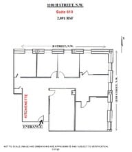 1100 H St NW, Washington, DC à louer Plan d’étage– Image 1 sur 6