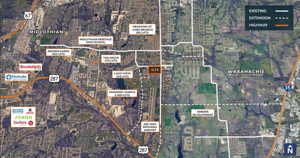 SWC Hayes Rd & Longbranch Rd, Midlothian, TX à vendre - Photo de l’immeuble – Image 1 sur 4
