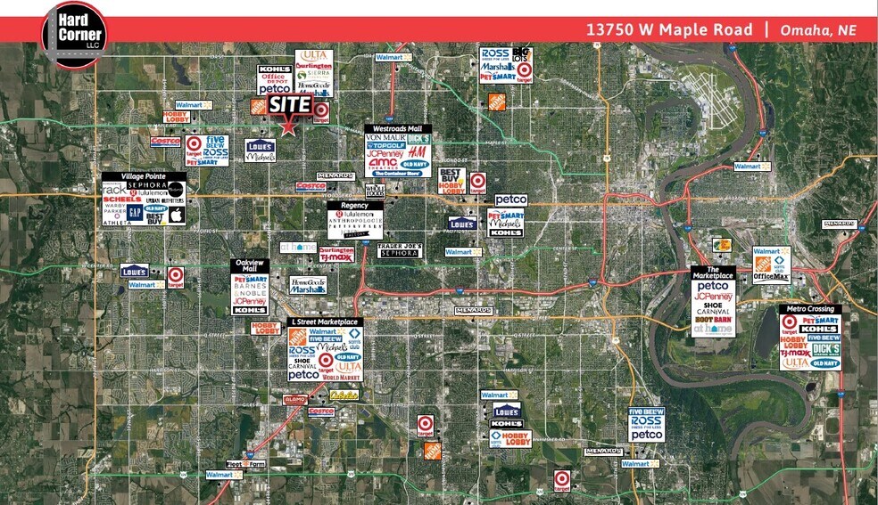 13750 W Maple Rd, Omaha, NE à louer - Aérien – Image 3 sur 3