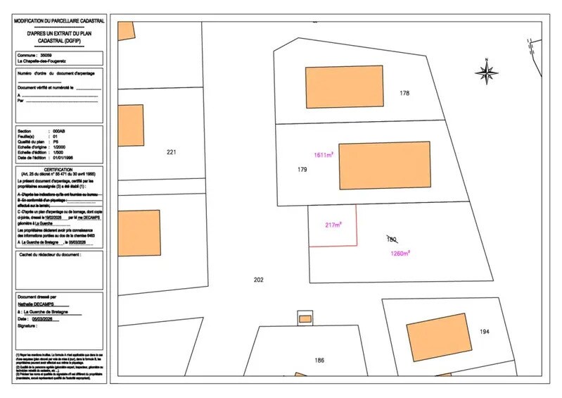 Terrain dans La Chapelle-des-Fougeretz à vendre - Plan de site – Image 3 sur 5