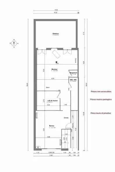 Local commercial dans Bordeaux à louer - Plan d’étage – Image 2 sur 2