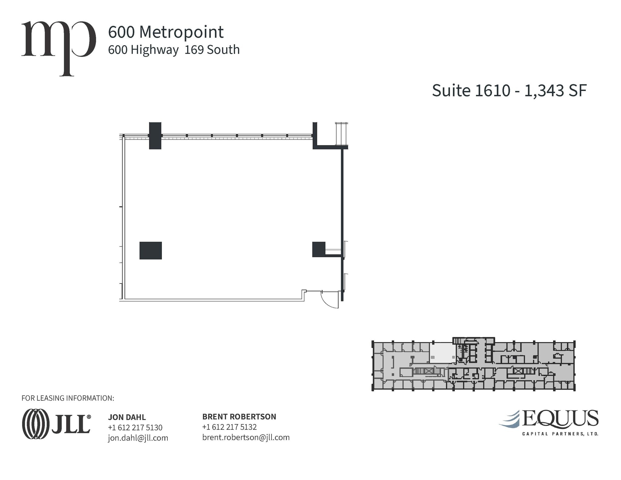 600 Highway 169 S, Saint Louis Park, MN à louer Plan d’étage– Image 1 sur 1
