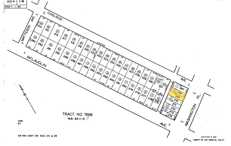 11605-11609 Washington Pl, Los Angeles, CA à vendre - Plan cadastral – Image 2 sur 16