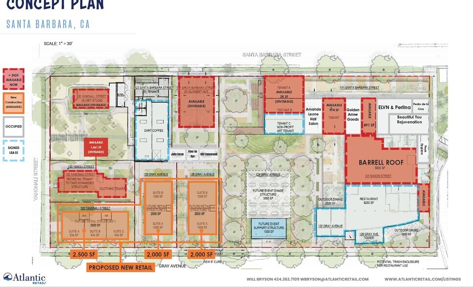 121 Santa Barbara St, Santa Barbara, CA à louer - Plan de site – Image 2 sur 10