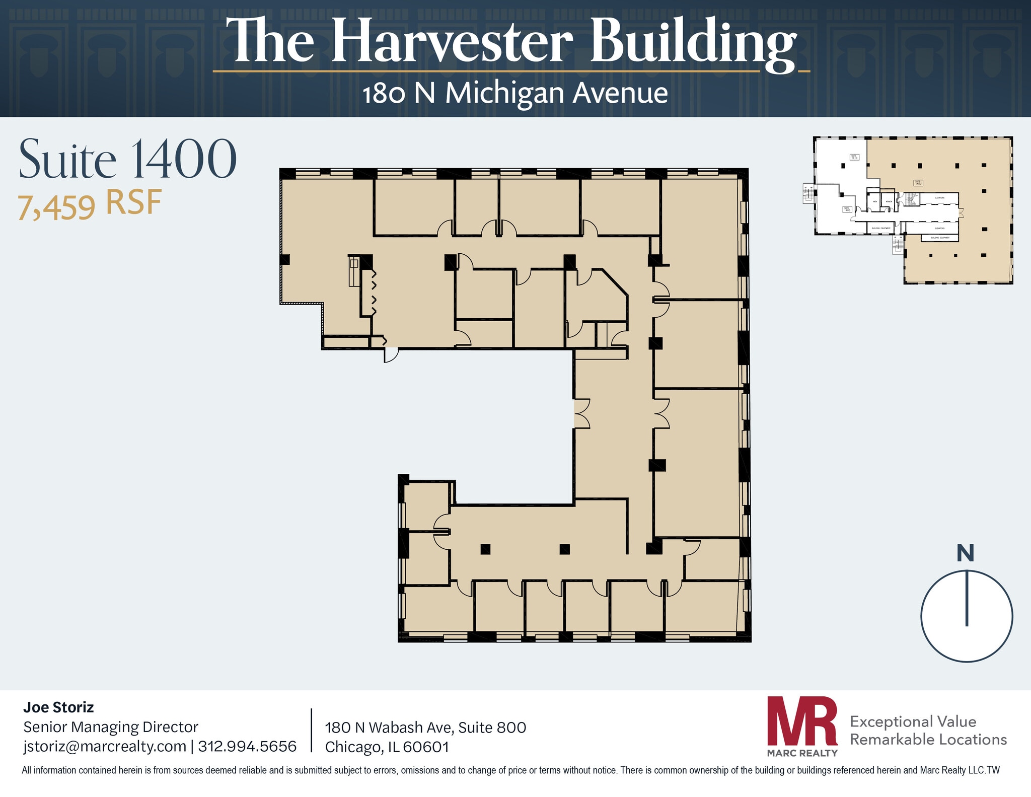 180 N Michigan Ave, Chicago, IL à louer Plan d’étage– Image 1 sur 13