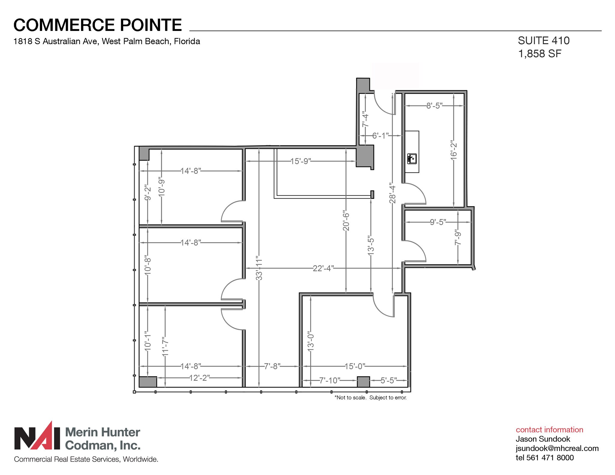 1818 S Australian Ave, West Palm Beach, FL à louer Plan d’étage– Image 1 sur 6
