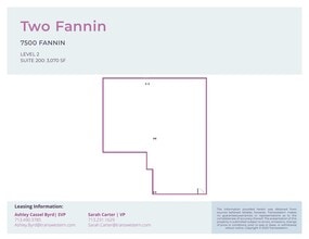 7500 Fannin St, Houston, TX à louer Plan d’étage– Image 2 sur 2