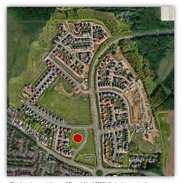 1 Sparrowhawk Crescent, Northampton à vendre - Aérien – Image 2 sur 3