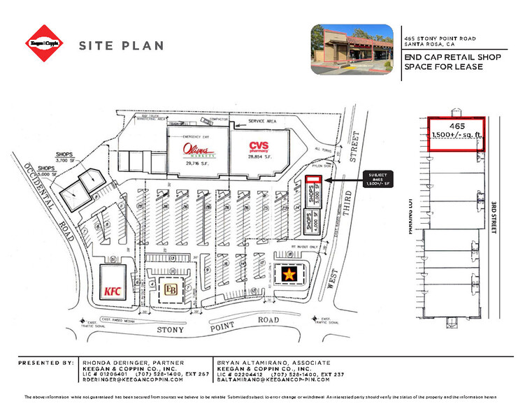 465 Stony Point Rd, Santa Rosa, CA à louer - Plan de site – Image 2 sur 6