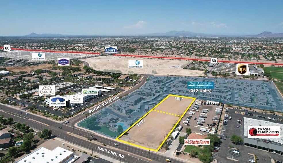 5520 E Baseline Rd, Mesa, AZ à vendre - Photo de l’immeuble – Image 1 sur 9
