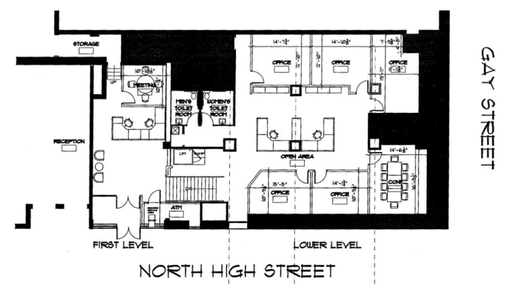 111 N High St, West Chester, PA à louer Plan d’étage– Image 1 sur 1