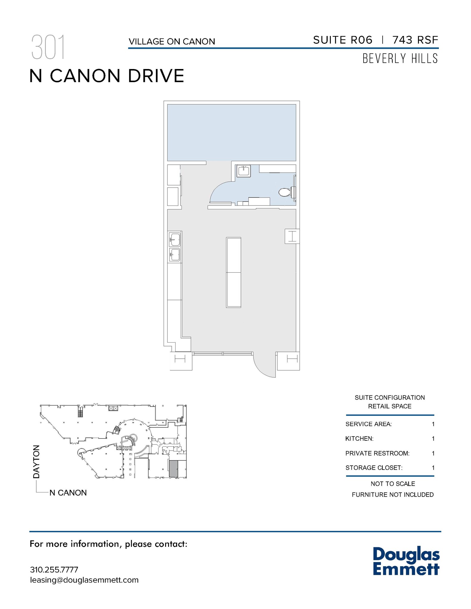 301-333 N Canon Dr, Beverly Hills, CA à louer Plan d’étage– Image 1 sur 1