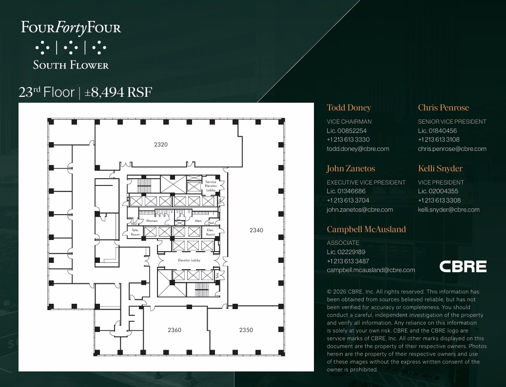 444 S Flower St, Los Angeles, CA à louer Plan d’étage– Image 1 sur 1