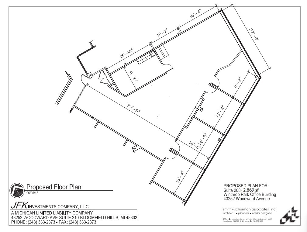 43252 Woodward Ave, Bloomfield Hills, MI à louer Plan d’étage– Image 1 sur 1