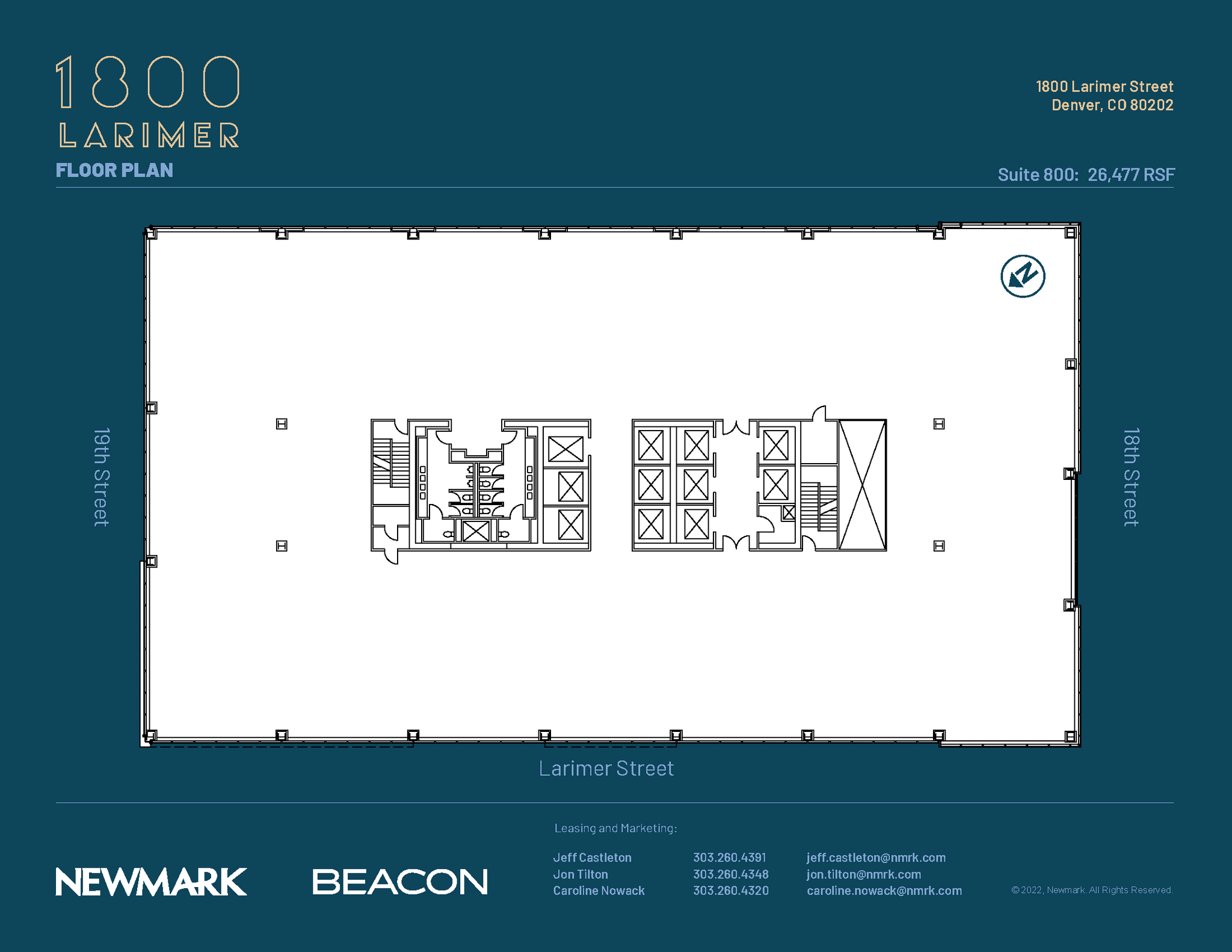 1800 Larimer St, Denver, CO à louer Plan d’étage– Image 1 sur 1