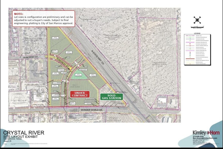 TX- 123 & Wonder World Dr, San Marcos, TX à vendre - Plan de site – Image 2 sur 32