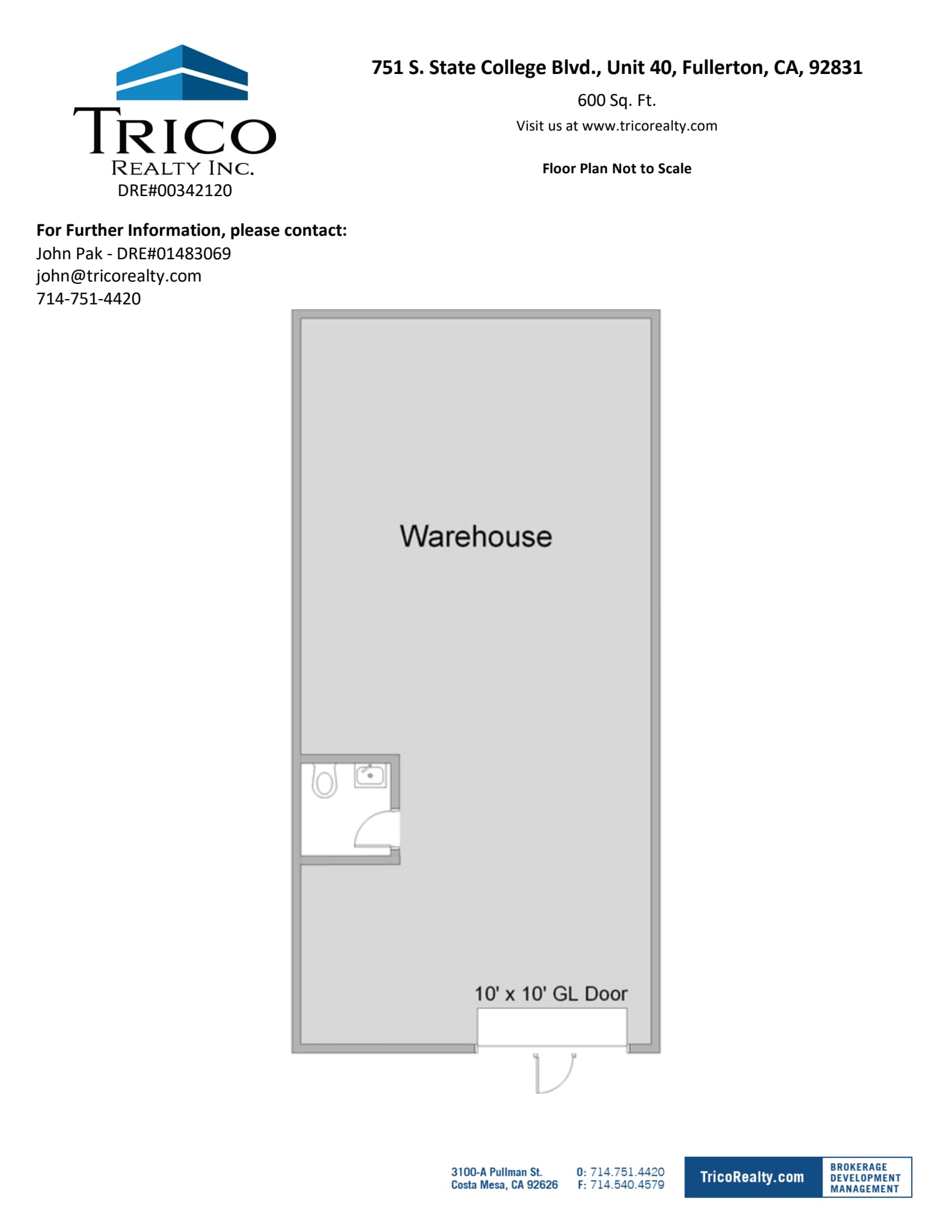 667-759 S State College Blvd, Fullerton, CA à louer Plan d’étage– Image 1 sur 1