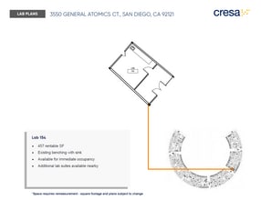 3550 General Atomics Ct, San Diego, CA à louer Plan d’étage– Image 1 sur 1