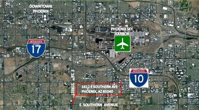 1612 E Southern Ave, Phoenix, AZ - Vue aérienne  vue de carte