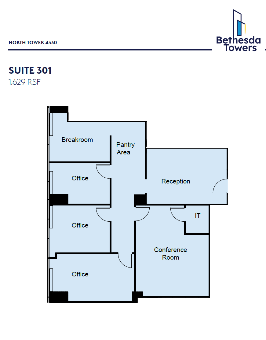 4340 East-West Hwy, Bethesda, MD à louer Plan d’étage– Image 1 sur 1