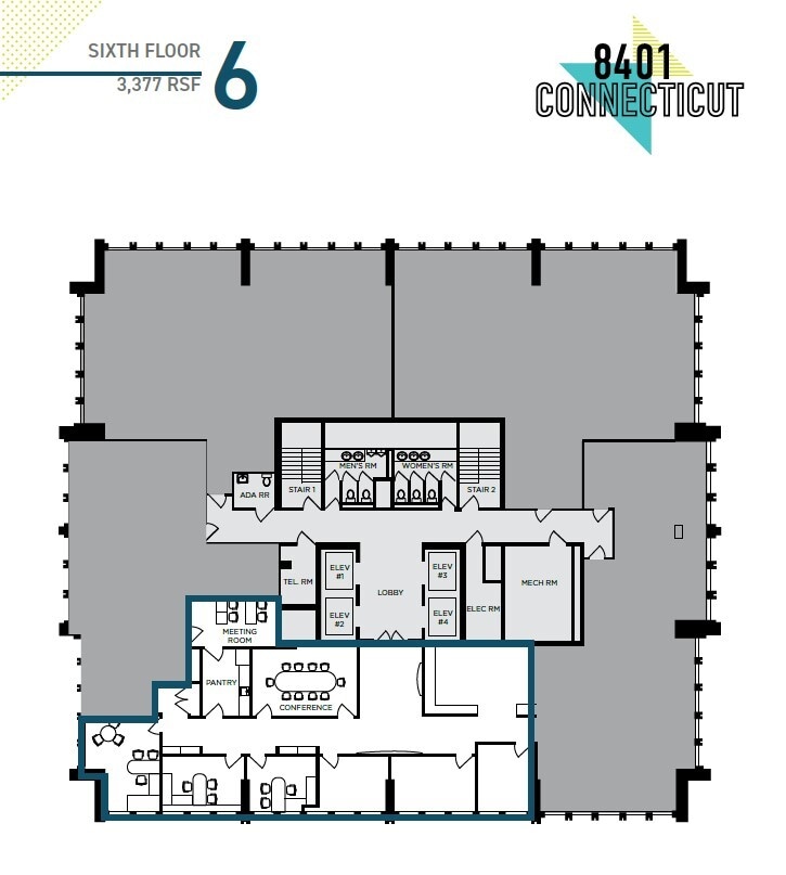 8401 Connecticut Ave, Chevy Chase, MD à vendre Plan d’étage– Image 1 sur 1