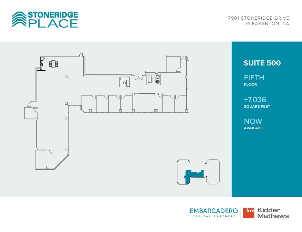 7901 Stoneridge Dr, Pleasanton, CA à louer Plan d’étage– Image 1 sur 1