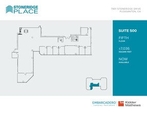 7901 Stoneridge Dr, Pleasanton, CA à louer Plan d’étage– Image 1 sur 1