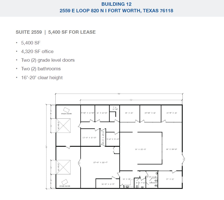2501-2519 Gravel Dr, Fort Worth, TX à louer Plan d’étage– Image 1 sur 1