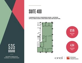 535 N Brand Blvd, Glendale, CA à louer Plan d’étage– Image 1 sur 1
