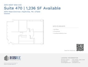 3310 West End Ave, Nashville, TN à louer Plan de site– Image 1 sur 1