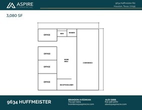 9634 Huffmeister Rd, Houston, TX à vendre Plan d’étage– Image 1 sur 1