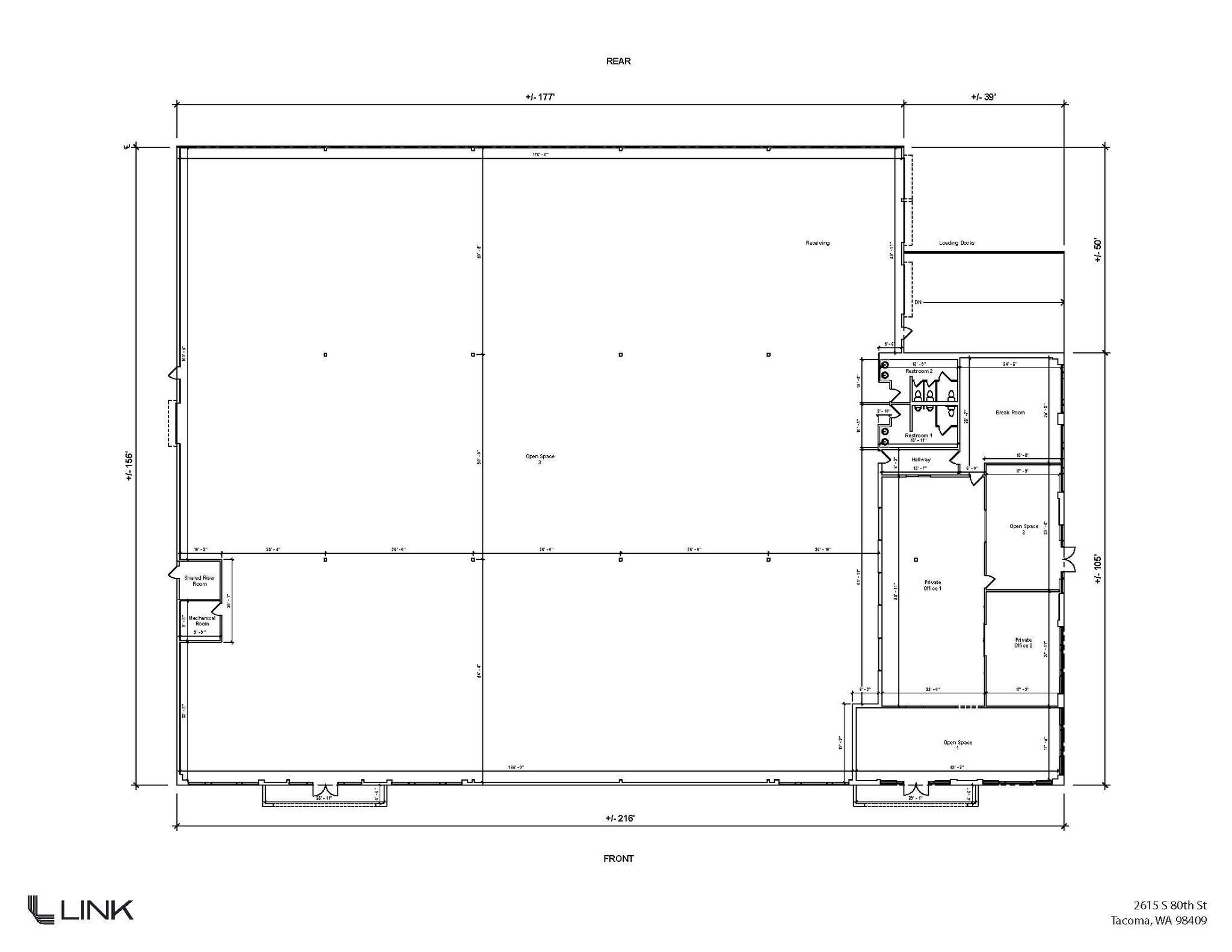 2615 S 80th St, Tacoma, WA à louer Plan d’étage– Image 1 sur 1