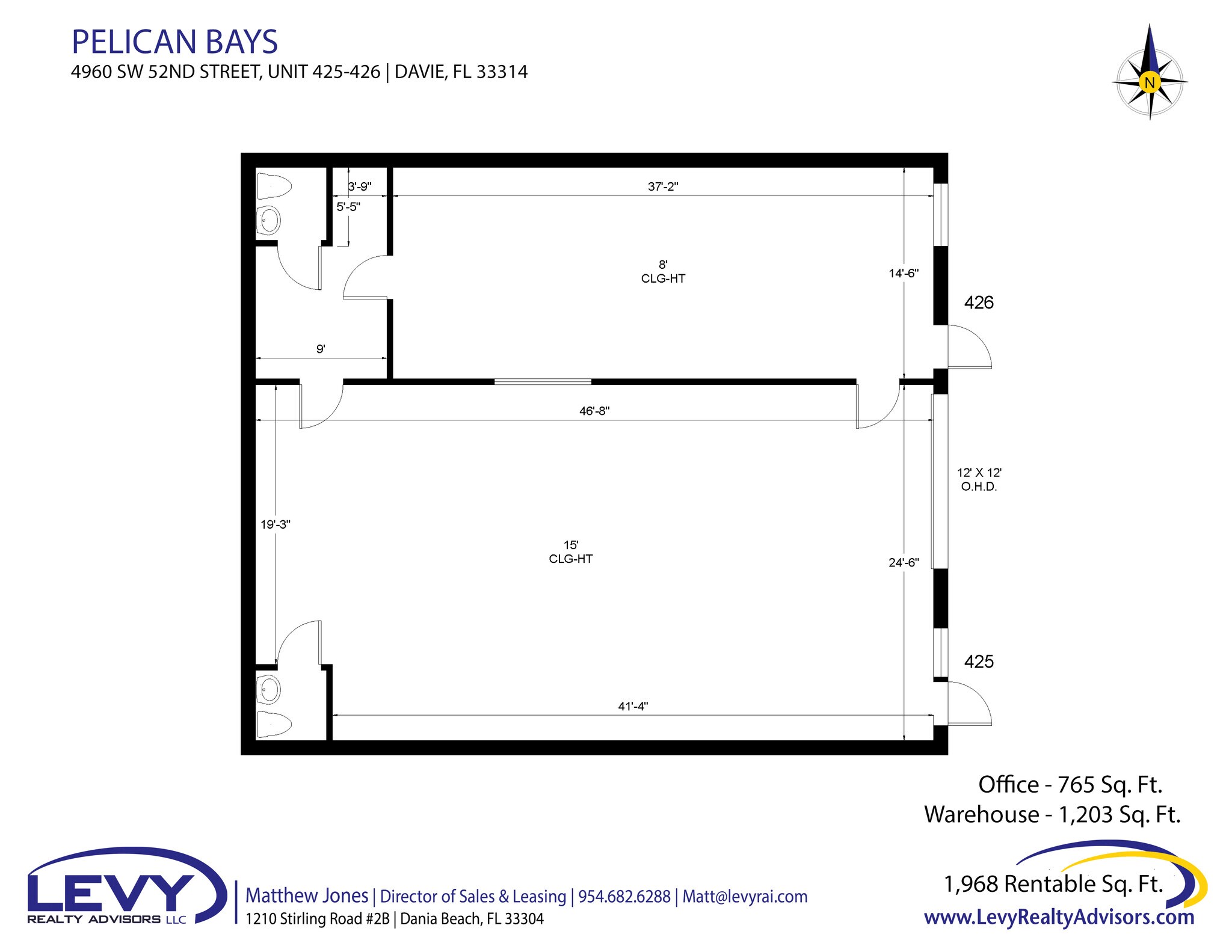 4990 SW 52nd St, Fort Lauderdale, FL à louer Plan d’étage– Image 1 sur 1
