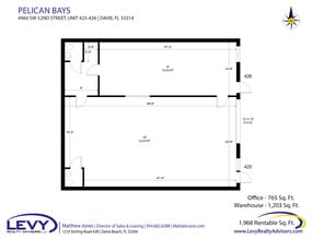 4990 SW 52nd St, Fort Lauderdale, FL à louer Plan d’étage– Image 1 sur 1