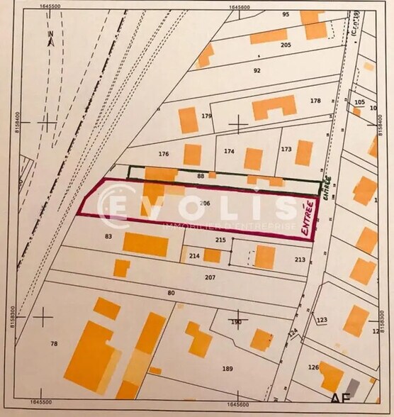 Terrain dans Linas à vendre - Plan de site – Image 2 sur 2