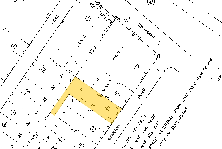 820 Stanton Rd, Burlingame, CA à louer - Plan cadastral – Image 2 sur 2