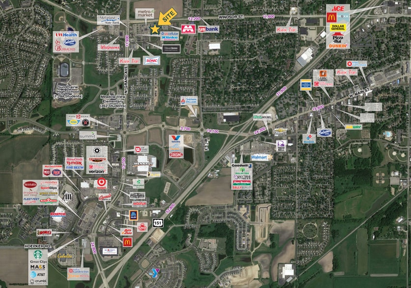 2502 Ironwood Dr, Sun Prairie, WI à vendre - Aérien – Image 2 sur 3