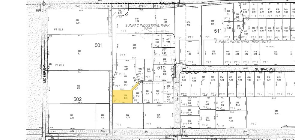 340-342 Sunpac Ct, Henderson, NV à louer - Plan cadastral – Image 2 sur 8