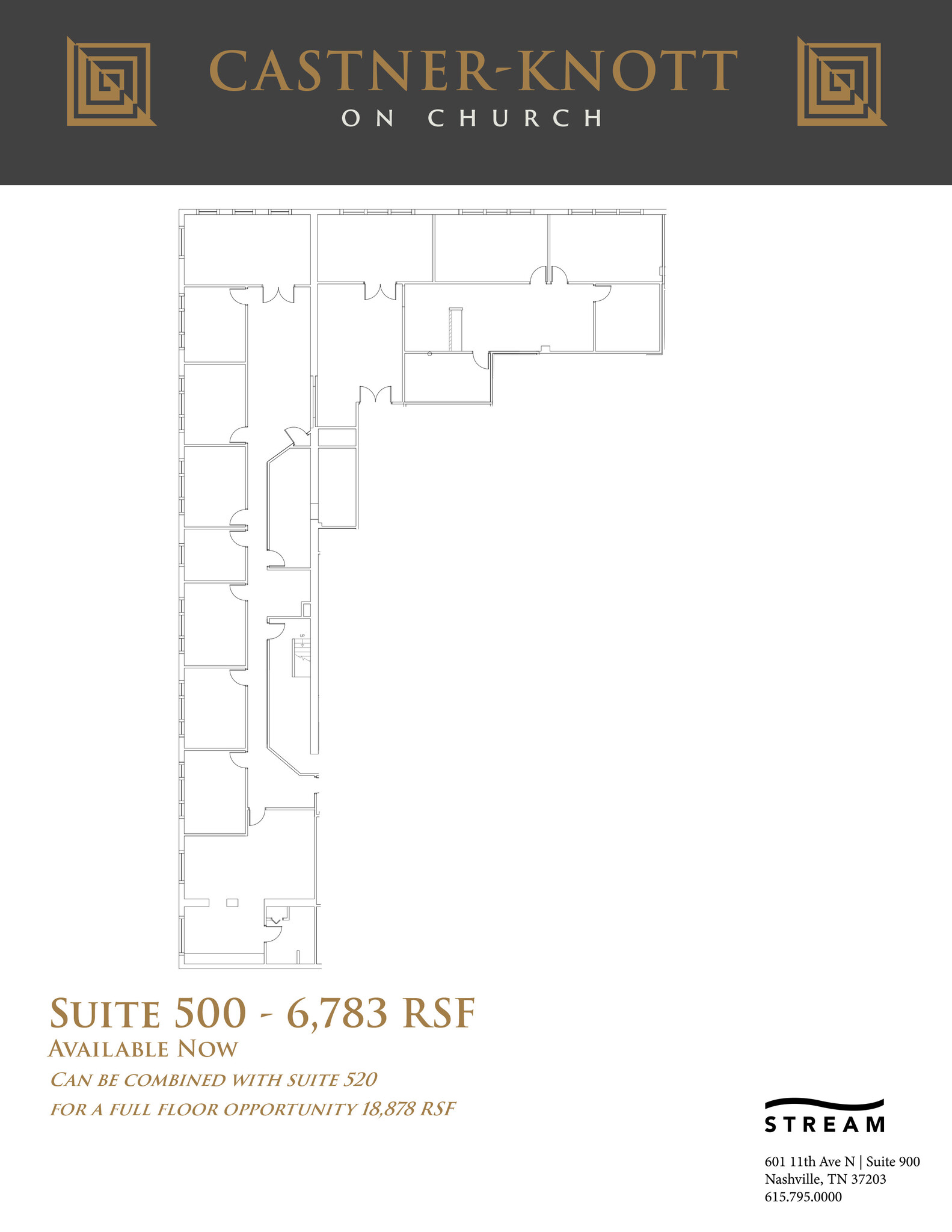 618 Church St, Nashville, TN à louer Plan d’étage– Image 1 sur 1