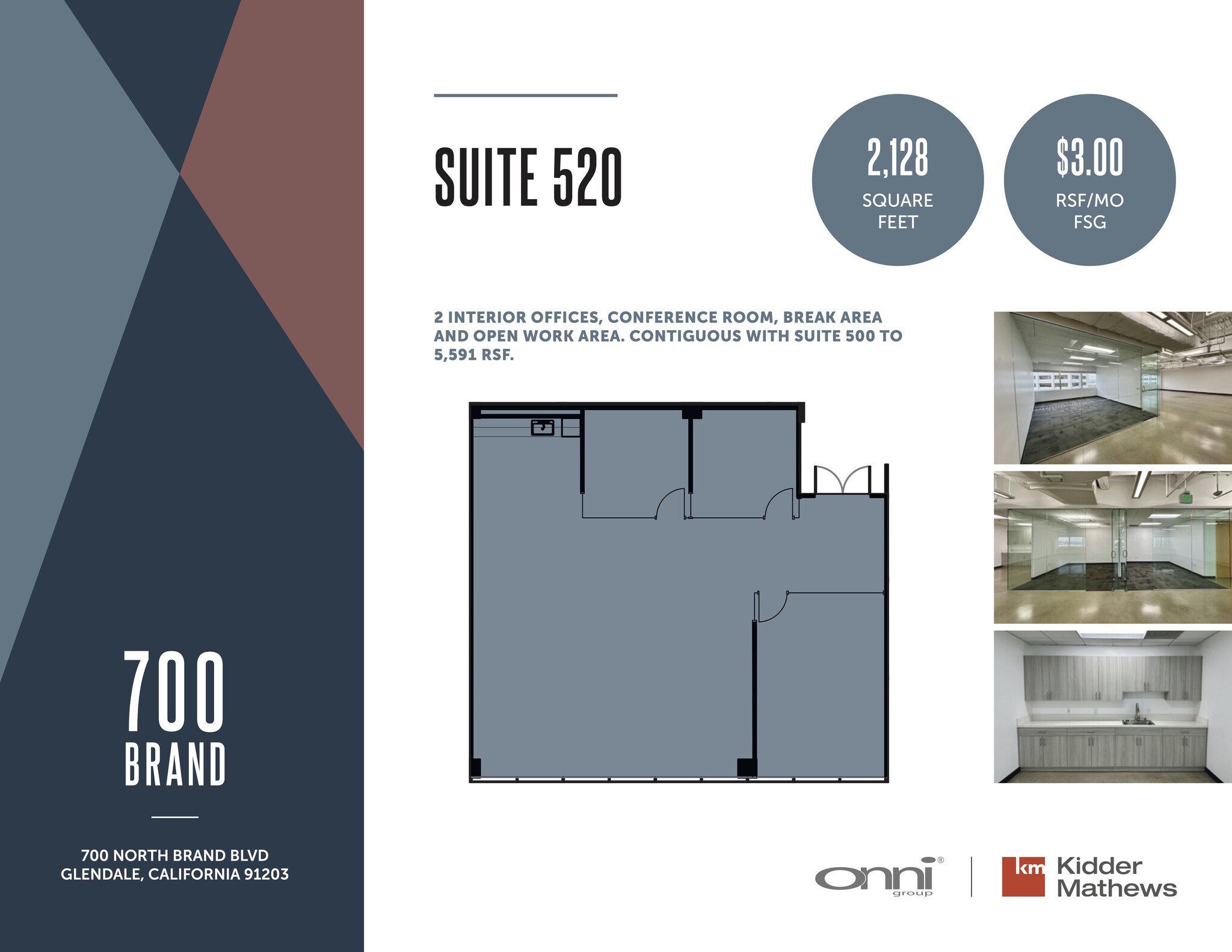 700 N Brand Blvd, Glendale, CA à louer Plan d’étage– Image 1 sur 4