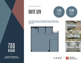 700 N Brand Blvd, Glendale, CA à louer Plan d’étage– Image 1 sur 4